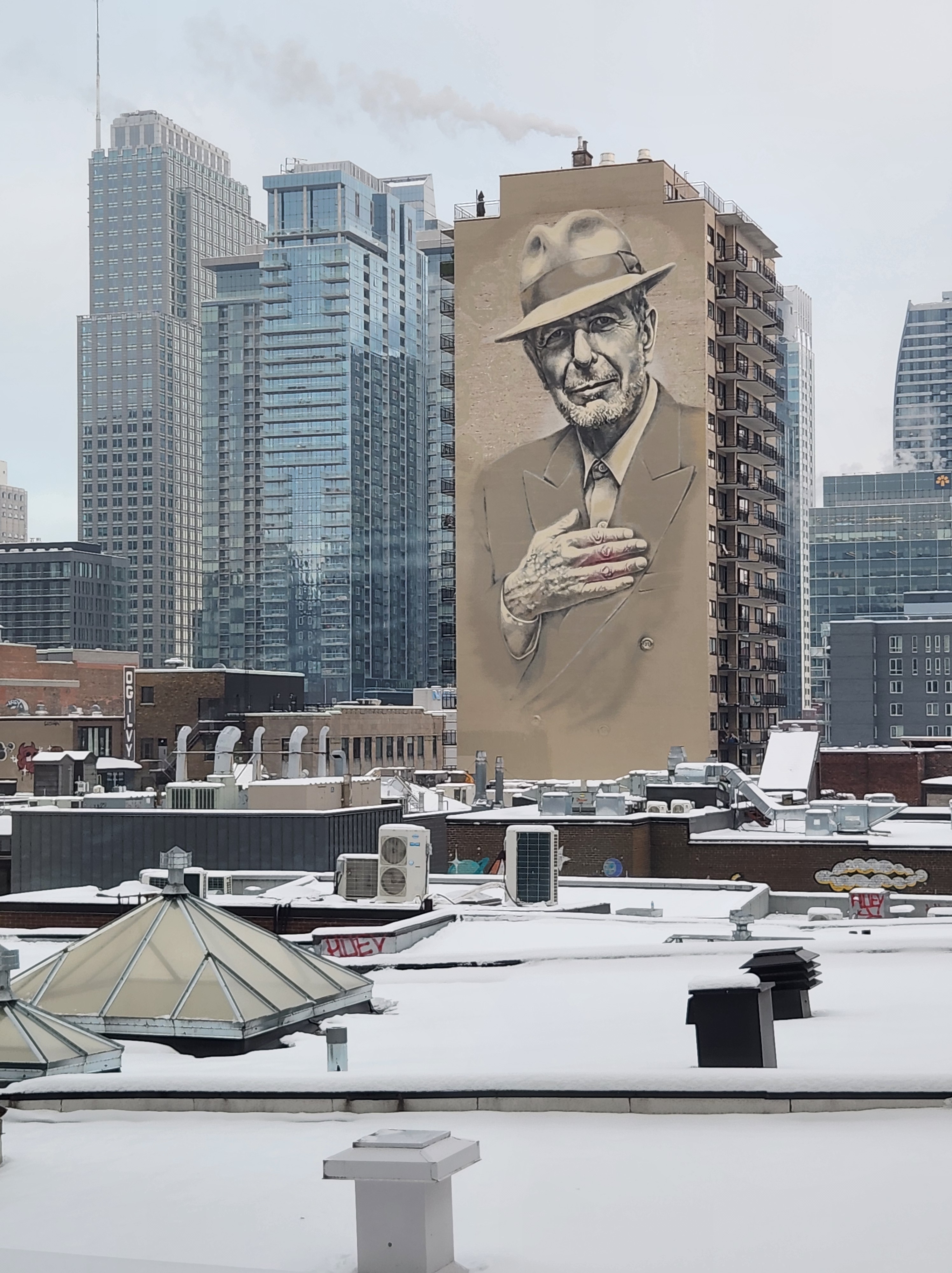 Toronto mural in winter