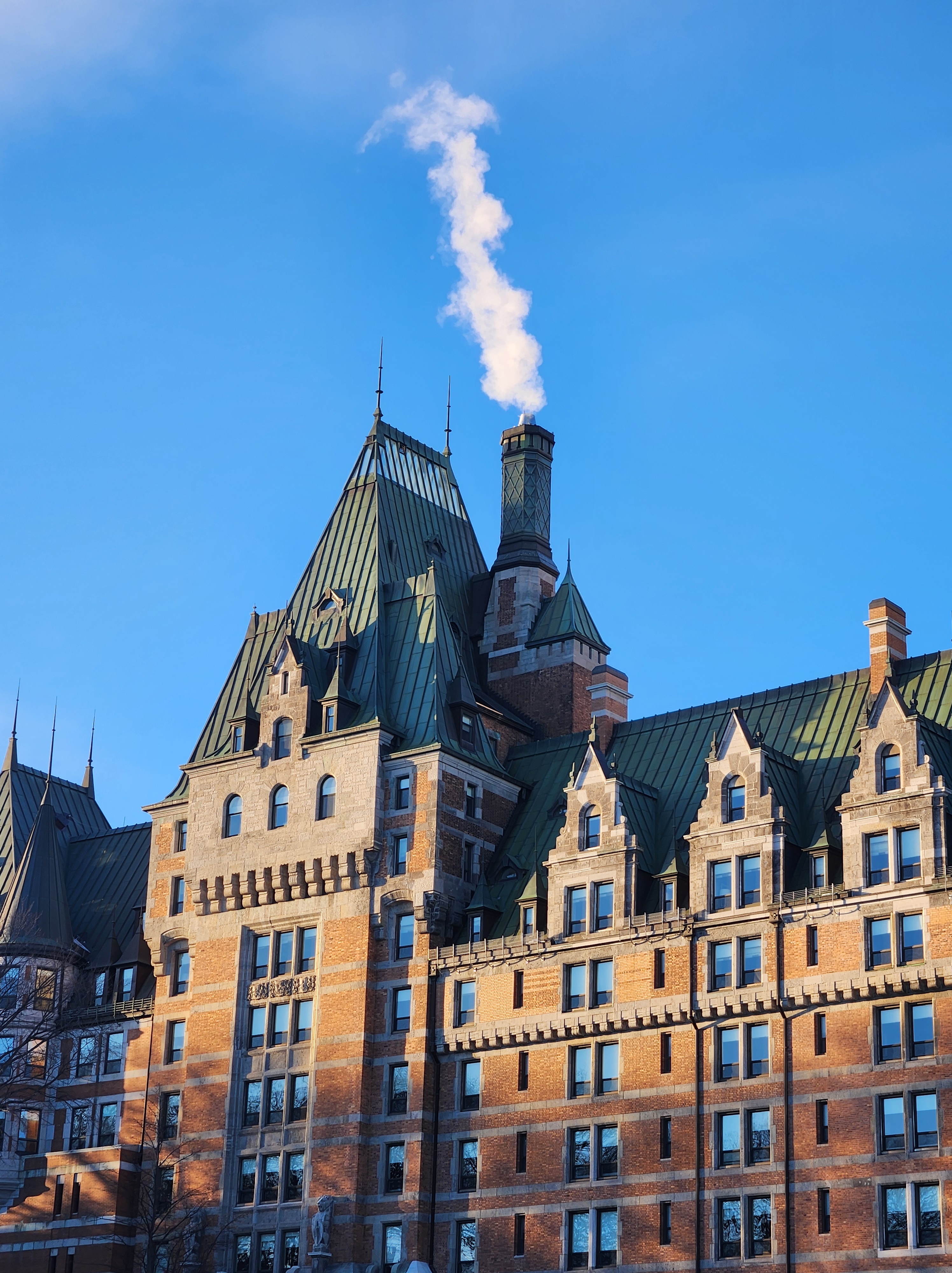 Chateau frontenac blue sky
