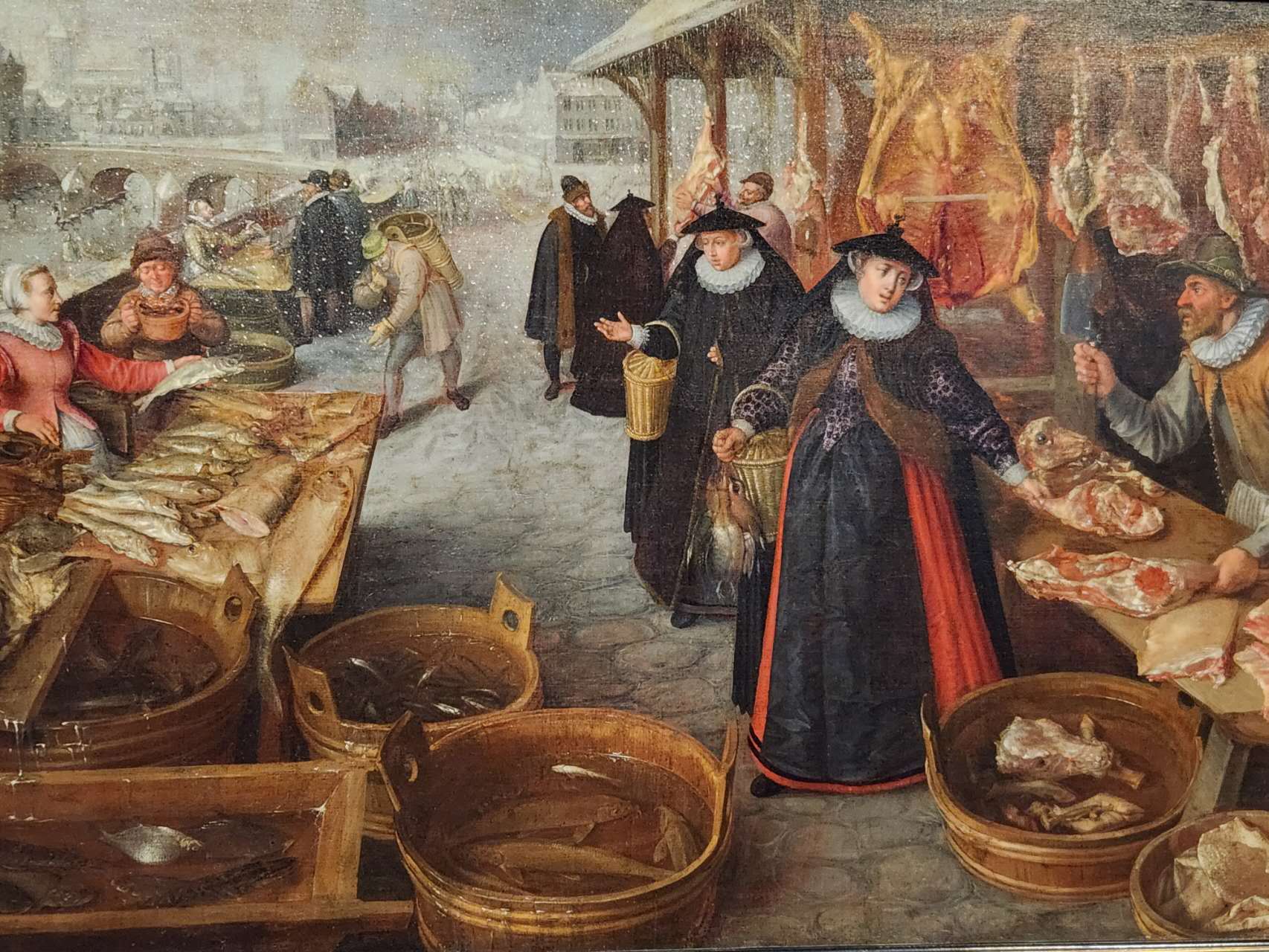 Historic market painting