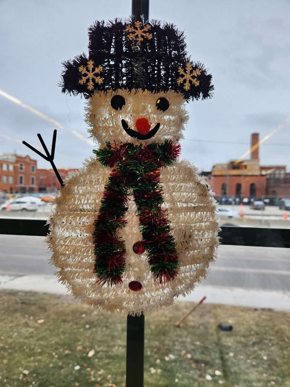 Winter snowman decoration