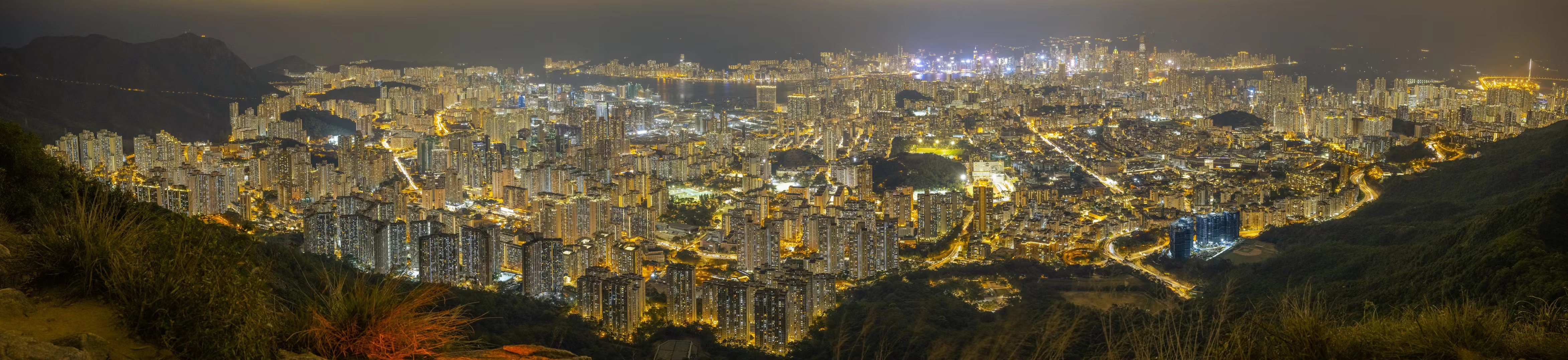 Hong kong night panorama