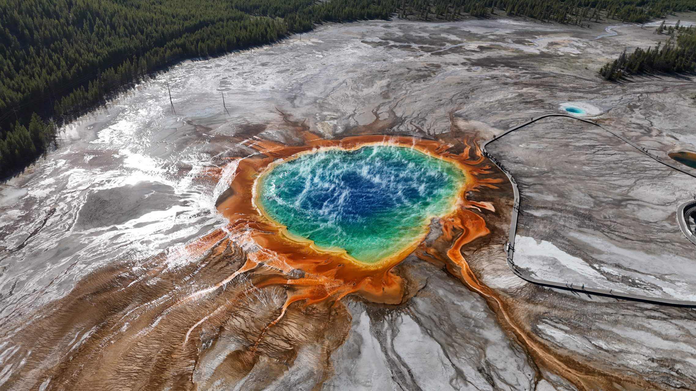 Yellowstone grand prismatic aerial